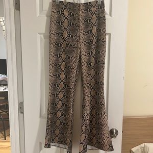 Zara Snake Print Flare pants